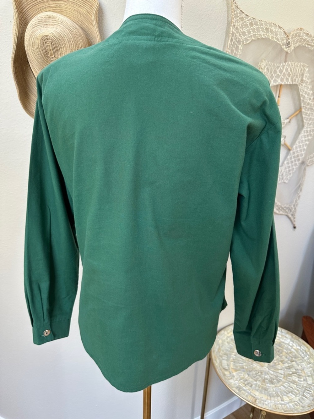 Vintage roughrider cotton button down western style shirt with fringe - Picture 2 of 7
